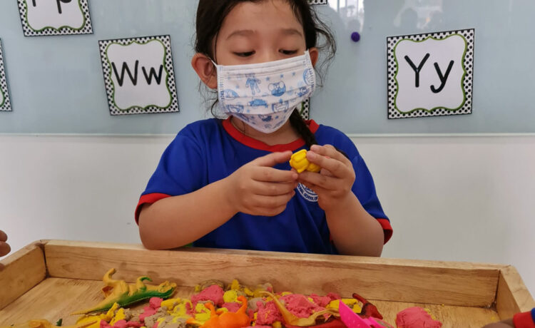 Brightstar International School provide sensory experiences for Early Years students