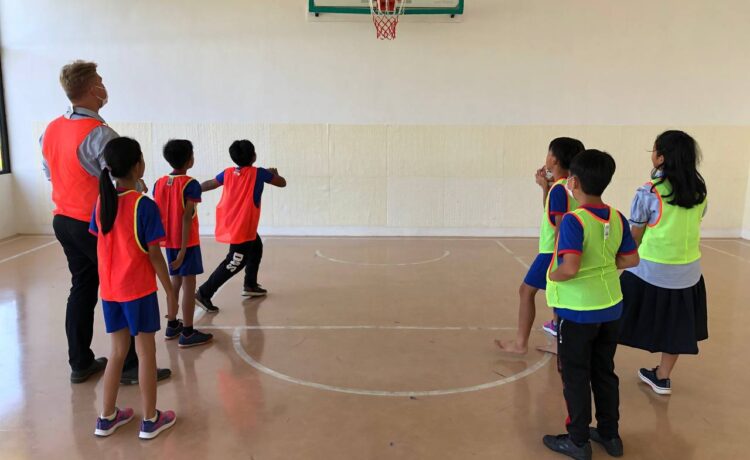 Primary students had an exciting sports lesson in the indoor gym today