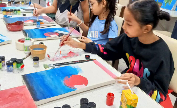 Unleashing Creativity Through Art! See the creativity flow! Our young artists are exploring blending and layering techniques to craft stunning landscapes in this hands-on art lesson.